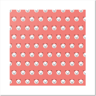 Polka Dot Pigs Pink Posters and Art